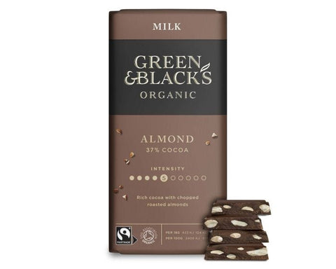 Green & Blacks Organic Almond Chocolate 90g - Out of Date