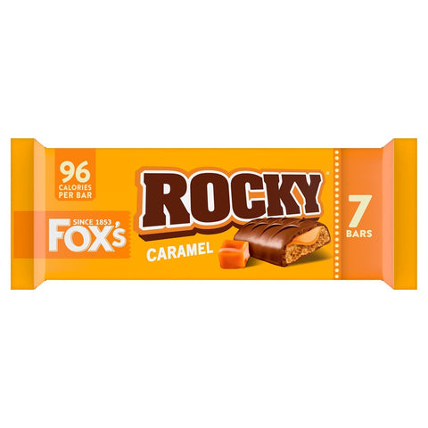 Fox's Rocky Caramel Biscuit Bars 7 x 19g - Out of Date