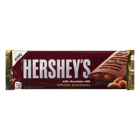 Hershey's King Size Milk Chocolate with Almonds 74g - Short Dated