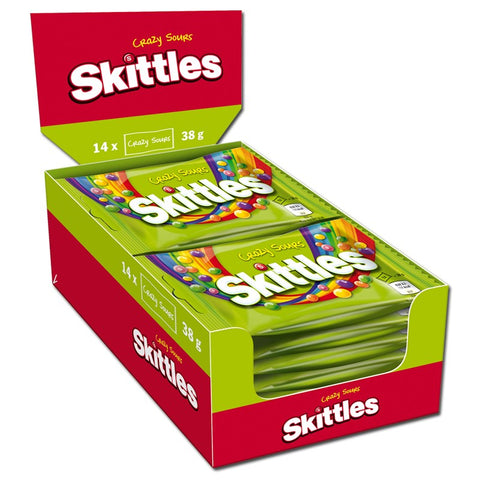 Skittles Crazy Sours 14 x 38g - Out of Date
