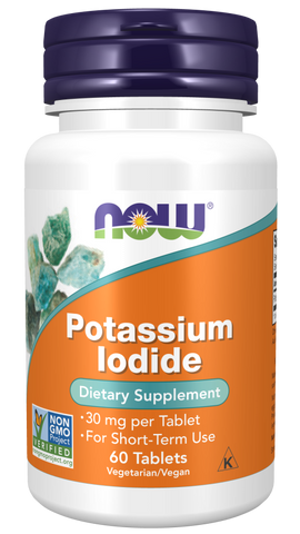 NOW Foods Potassium Iodide 30mg 60 Tabs - Short Dated