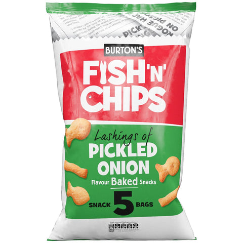 Burton's Fish N Chips Pickled Onion 6 x 25g - Out of Date