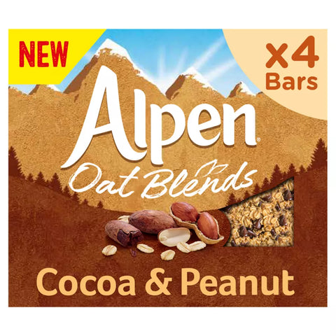 Alpen Oat Blends Cocoa & Peanut 4 x 32g - Out of Date