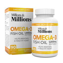 Millions & Millions Omega 3 Fish Oil 1,000mg 90 Caps - Out of Date