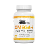 Millions & Millions Omega 3 Fish Oil 1,000mg 90 Caps - Out of Date