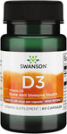Swanson Vitamin D3 1000IU 60 Caps