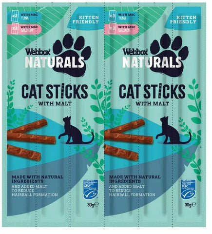 Webbox Naturals Cat Sticks with Malt 30g - Out of Date