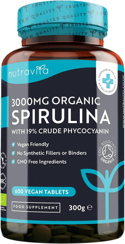 Nutravita 3000mg Bio Spirulina 600 Tablets