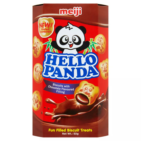 Meiji Hello Panda Biscuits with Chocolate Flavoured Filling 50g - Short Dated