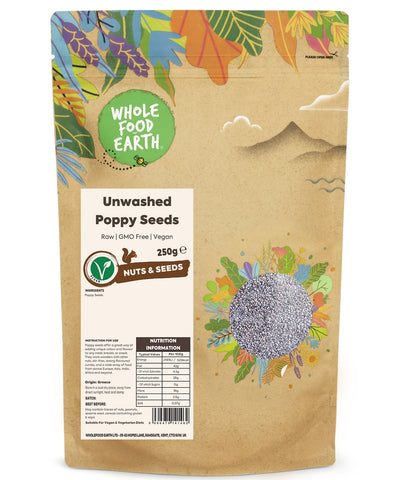 Wholefood Earth Unwashed Poppy Seeds 500g - Out of Date