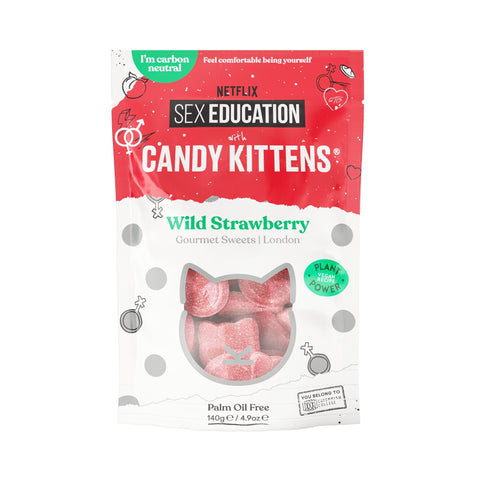 Candy Kitten Vegan Wild Strawberry Sweets 140g