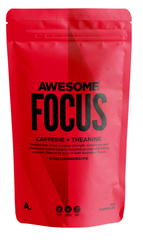Awesome Supplements Focus (Caffeine & Theanine) 100 Caps - Out of Date
