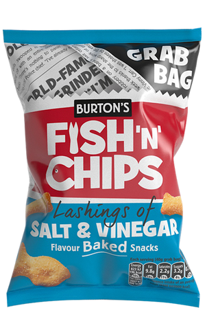 Burton's Fish N Chips Salt & Vinegar 40g - Out of Date