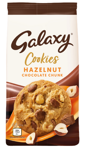 Galaxy Chocolate Chip & Hazelnut Cookies 8 x 22.5g - Out of Date