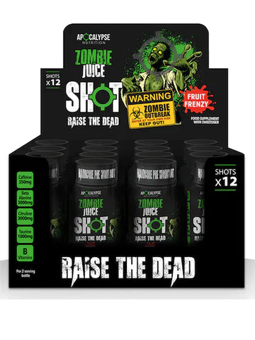 Apocalypse Nutrition Zombie Juice Raise the Dead Pre Workout Shots 12 x 65ml