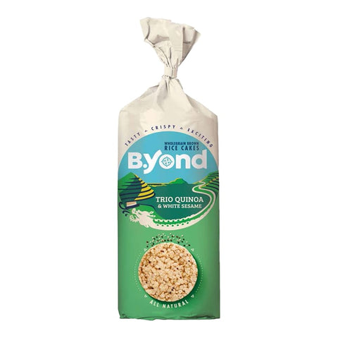 B.yond Trio Quinoa & White Sesame Rice Cakes 100g - Out of Date