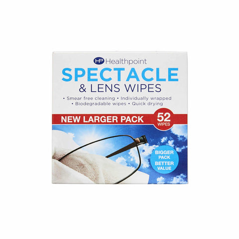 Healthpoint Spectacle Wipes 52 Pack