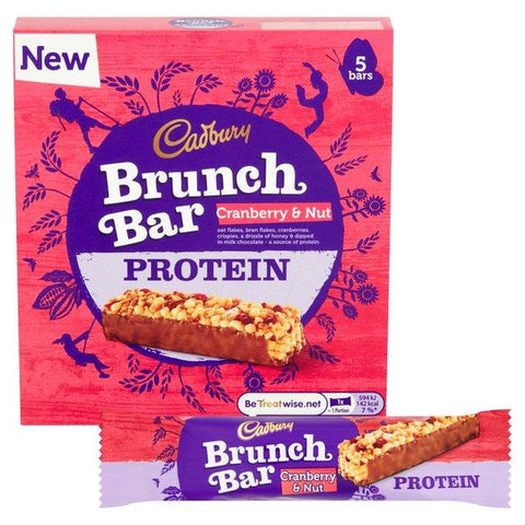 Cadbury's Protein Brunch Bars Cranberry & Nut 5 x 32g - Out of Date