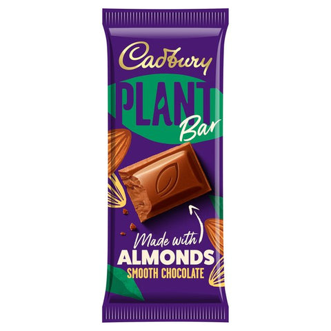 Cadbury Plant Bar Almonds & Smooth Chocolate 90g - Out of Date