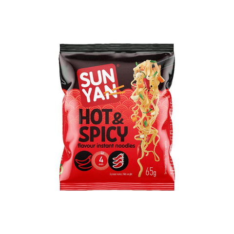 Sun Yan Hot & Spicy Flavour Instant Noodles 65g - Out of Date