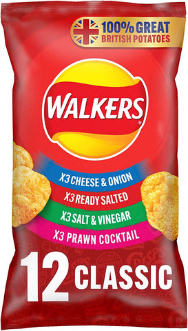 Walkers Classic Assorted 12 x 25g - Out of Date