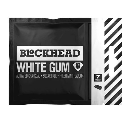 Blockhead Peppermint White Gum 12 x 7 Packs