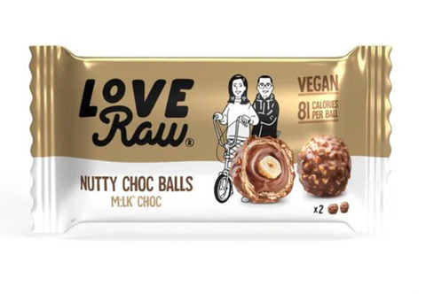 LoveRaw Milk Choc Nutty Choc Balls 9 x 28g