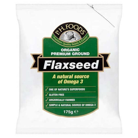 PH Foods Flaxseed (Organic Premium Ground) 175g - Out of Date