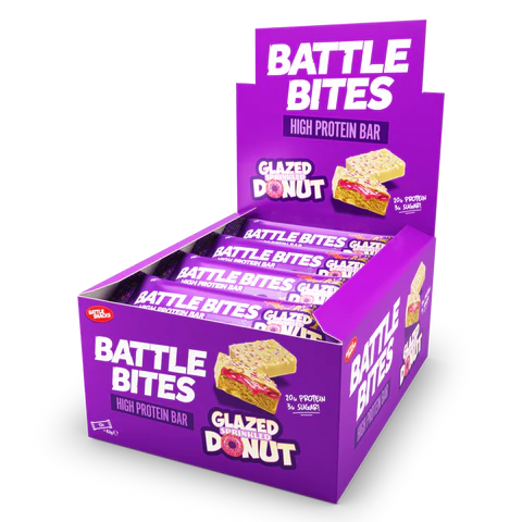 Battle Snacks Glazed Sprinkled Donut Battle Bites 12 x 60g