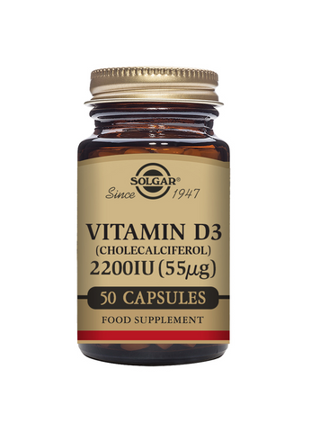 Solgar Vitamin D3 (Cholecalciferol) 22000IU (55mcg) 50 Caps - Out of Date