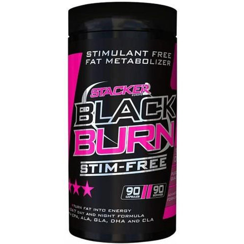 Stacker2 Europe Black Burn STIM-Free 90 Caps - gymstop