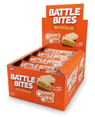Battle Bites Carrot Cake 12 x 62g - Out of Date