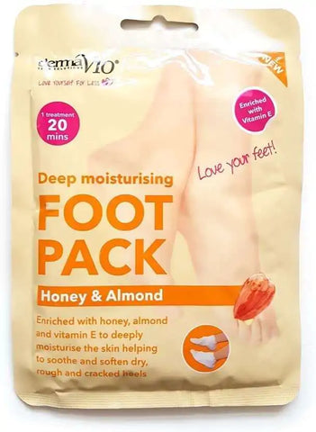 Derma V10 Deep Moisturising Foot Pack Honey & Almond