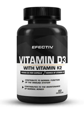Efectiv Nutrition Vitamin D3 with K2 60 Caps