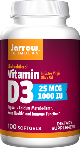 Jarrow Formulas Vitamin D3 1000 IU 100 Softgels - Out of Date