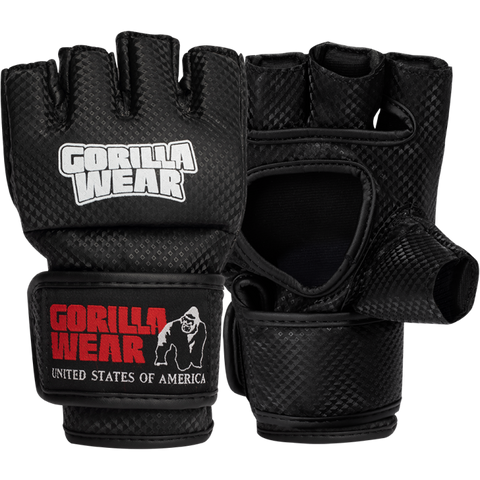 Gorilla Wear Manton MMA Gloves (With Thumb) - Black/White
