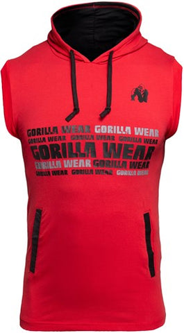 Gorilla Wear Melbourne S/L Hooded T-Shirt - Red
