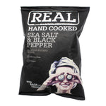 Real Hand Cooked Sea Salt & Black Pepper 24 x 35g - Out of Date