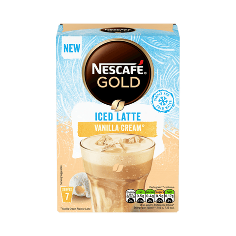 Nescafe Iced Latte Vanilla Cream 7 x 15g - Short Dated
