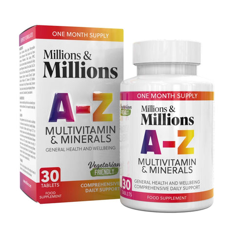 Millions and Millions A-Z Multi Vitamin & Minerals 30 Caps - Out of Date