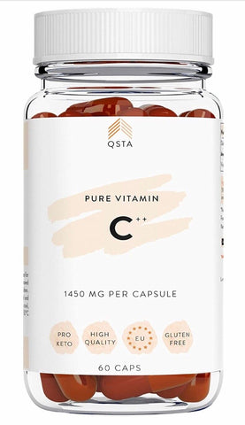 Qsta Pure Vitamin C++ 1450mg 60 Caps - Out of Date