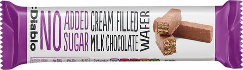 :Diablo No Added Sugar Cream Filled Milk Chocolate Wafer 30g - Out of Date